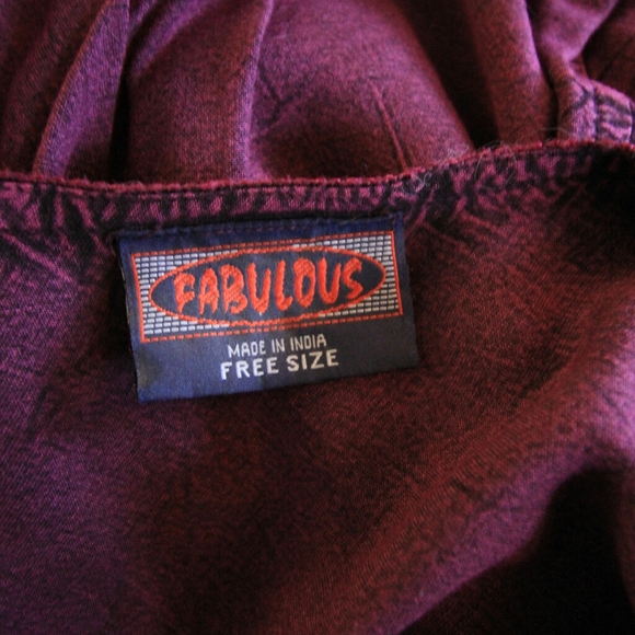 Gorgeous Purple Embroidered Hippie Boho Top - Picture 8 of 8